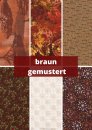 6 verschiedene Stoffe - beige-braun gemustert